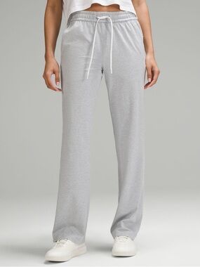 Lululemon Women’s Soft Jersey Straight-Leg Mid-Rise Pant Gray Size 0